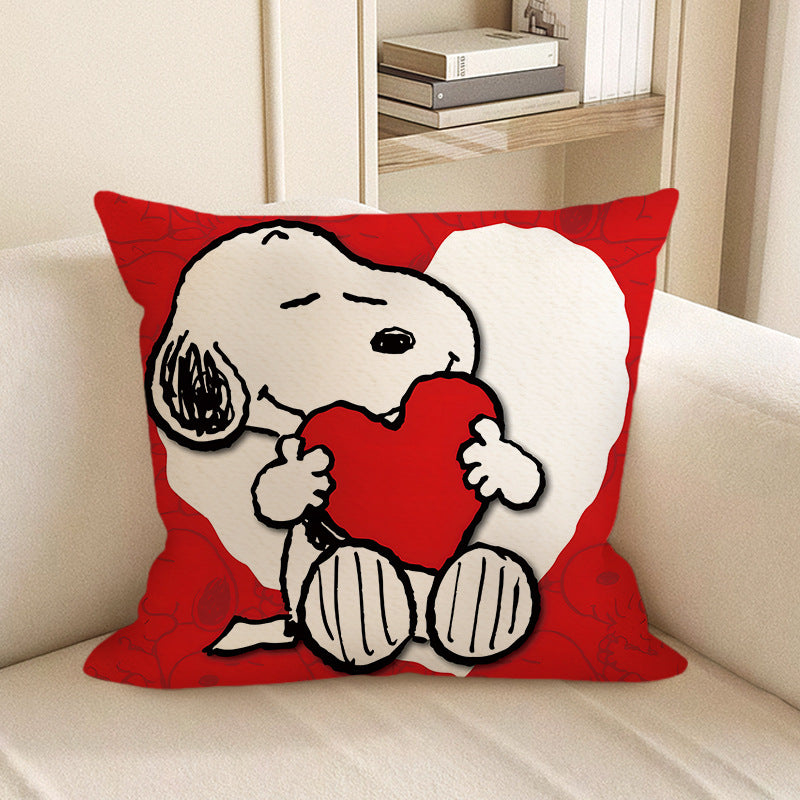 Heart Snoopy Throw Pillow
