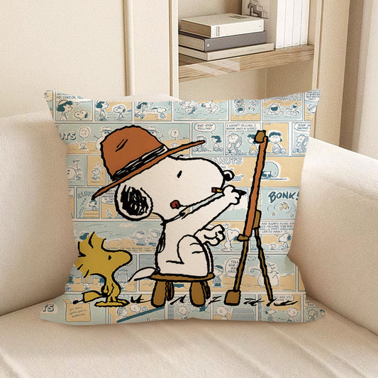 Picasso Snoopy Throw Pillow